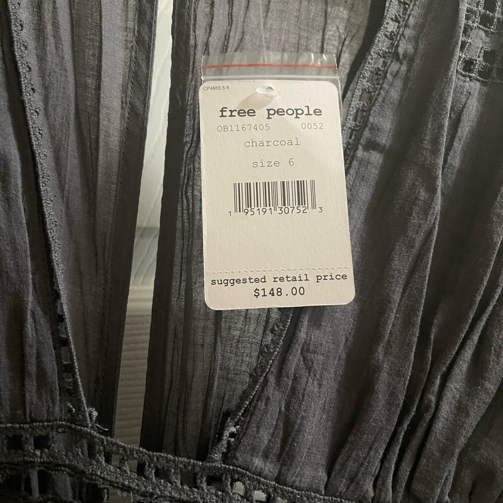Free People NEW short gray dress.